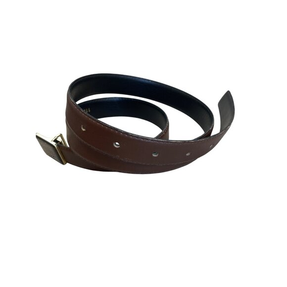 Pierre Cardin Mens Brown Leather Dress Belt 115 Gold buckle Italy SKU 8364 - Picture 3 of 12